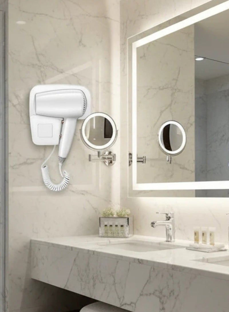 PRIMO PLUS Professional Wall-Mounted Hair Dryer: Compact, Lightweight, and Powerful 1250 W - No Drilling Required! Hot & Cold Settings, Automatic Shut-off, Moisture-Lock Technology, Quiet Operation - Image 2